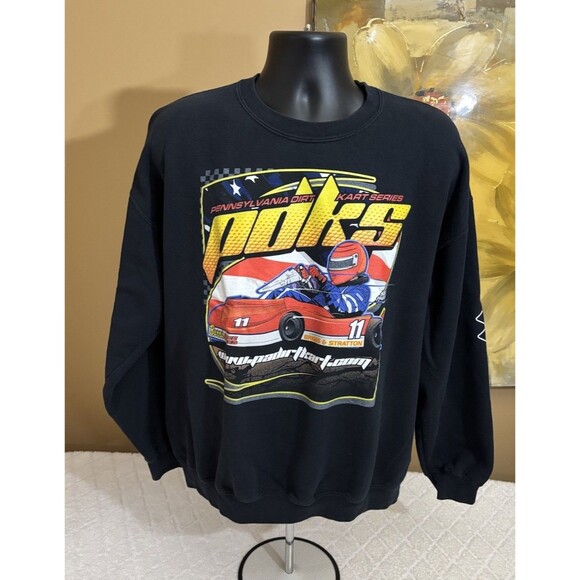 Gildan 2011 Pennsylvania Dirt Kart Series 2 Sided Sweatshirt Men’s Size XL - Picture 1 of 15